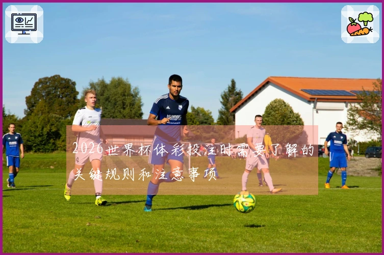 2026世界杯体彩投注时需要了解的关键规则和注意事项
